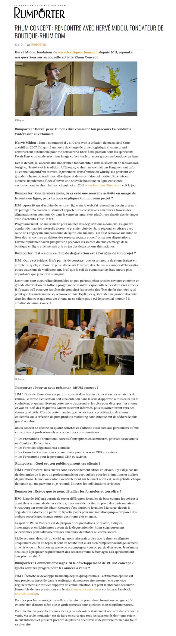 Rhum Concept : entretien avec Rumporter